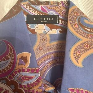 Vintage ETRO Cotton Printed Paisley Shirt - Mint Condition